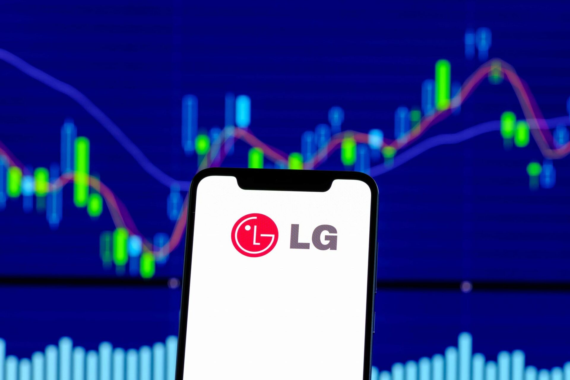 Logo da LG em um smartphone
