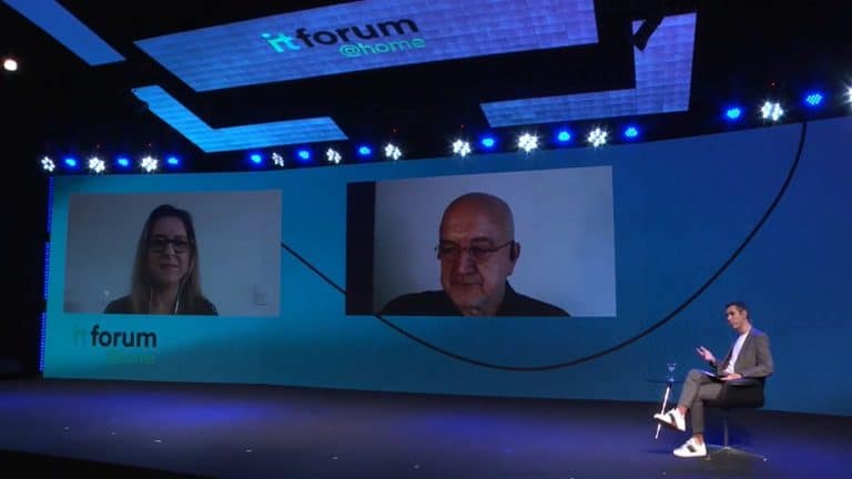 Cristiane Gomes, José Santos e Vitor Cavalcanti na abertura do IT Forum@Home