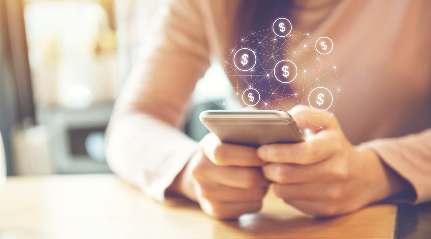 carteira digital, celular, dinheiro