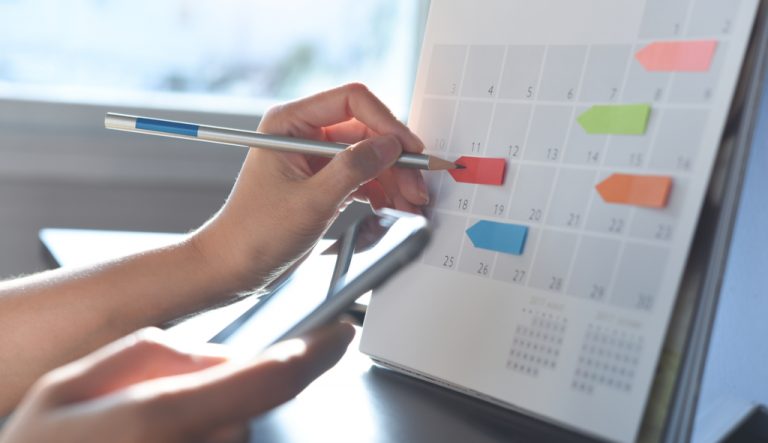 organização, calendário, planejamento