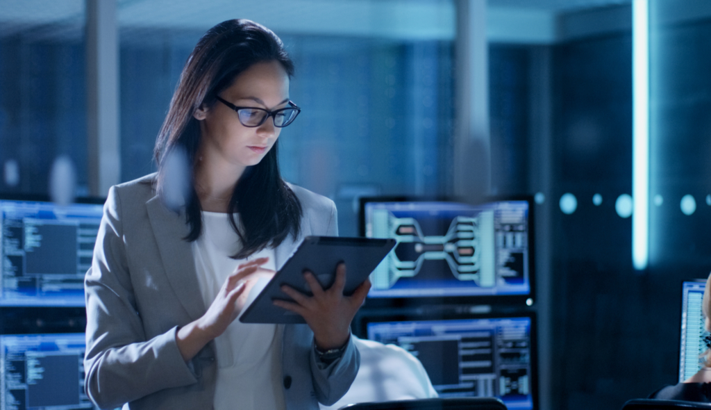 cibersegurança, executiva, tablet