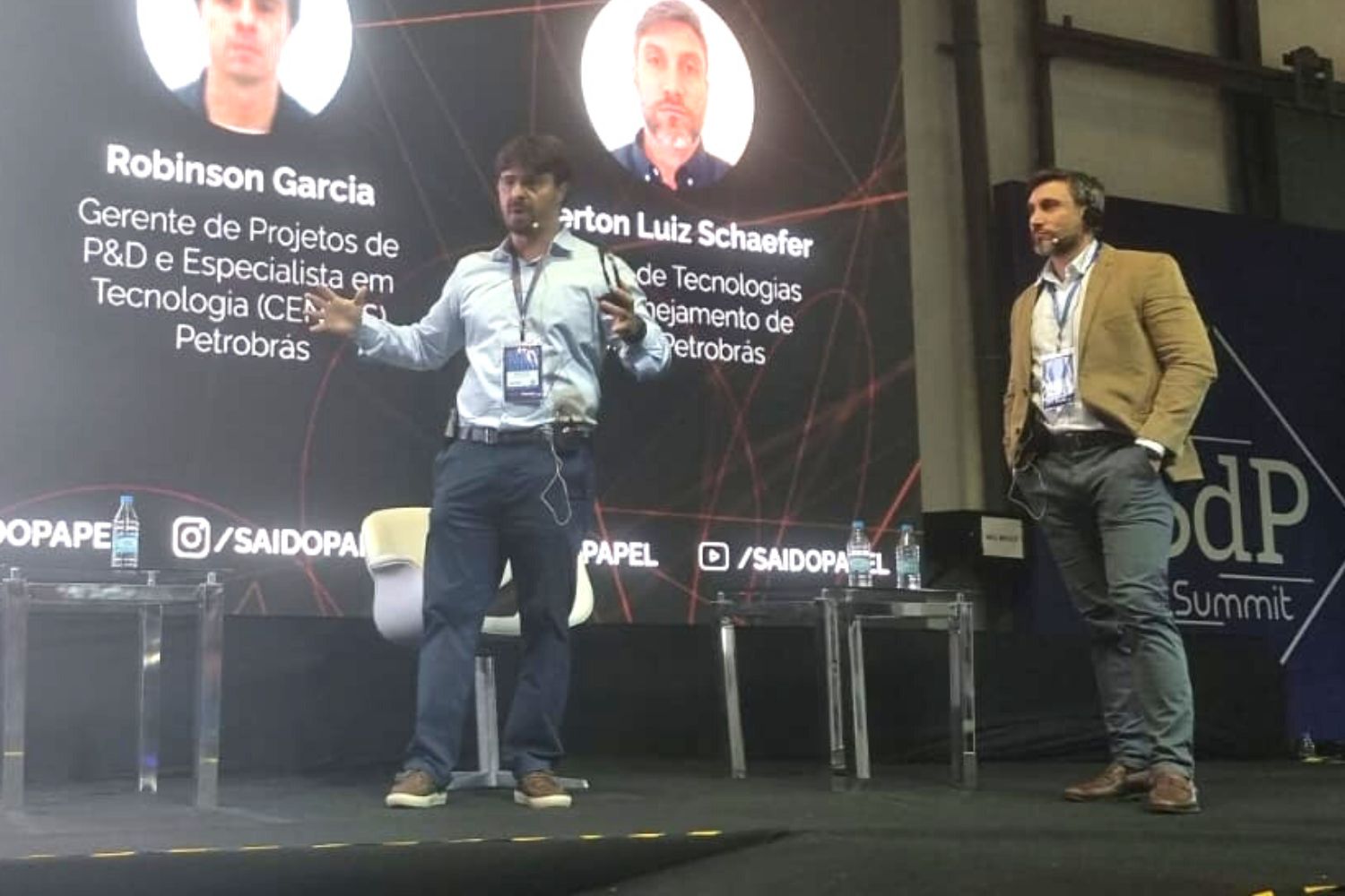 Robinson Garcia, gerente de projetos de P&D e especialista em tecnologia (CENPES) Petrobrás e Everton Luiz Schaefer, gerente de tecnologias para planejamento de Refino Petrobrás