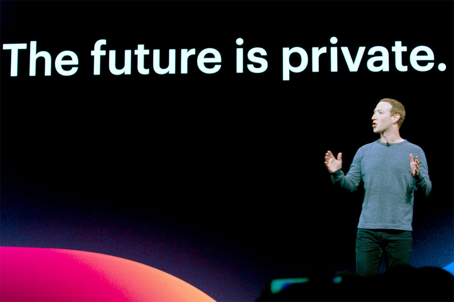Na Conferência de Desenvolvedores de 2019, Mark Zuckerberg anunciava que “o futuro é privado” (Imagem: Anthony Quintano/Creative Commons)