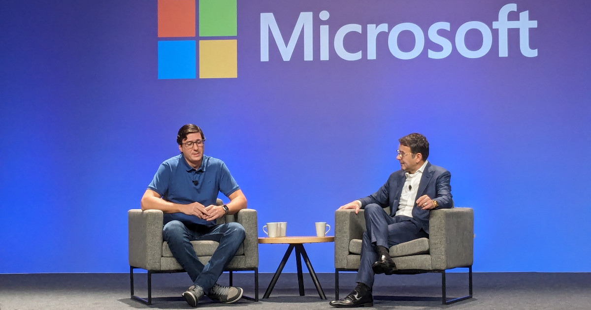 Thiago Charnet, diretor de Tecnologia do Itaú Unibanco, e Judson Althoff, EVP e CCO da Microsoft