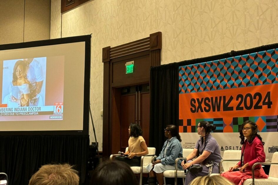 Kimblery Allers, da irth, Danielle Boyer, da Stream Connection, e Kitty Liao, da Ideabatic no SXSW
