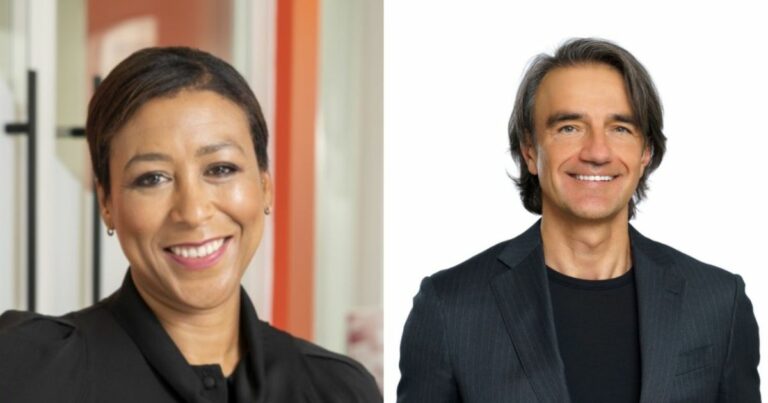 Pamela Maynard, CEO da Avanade e Florin Rotar, Chief AI Officer da Avanade