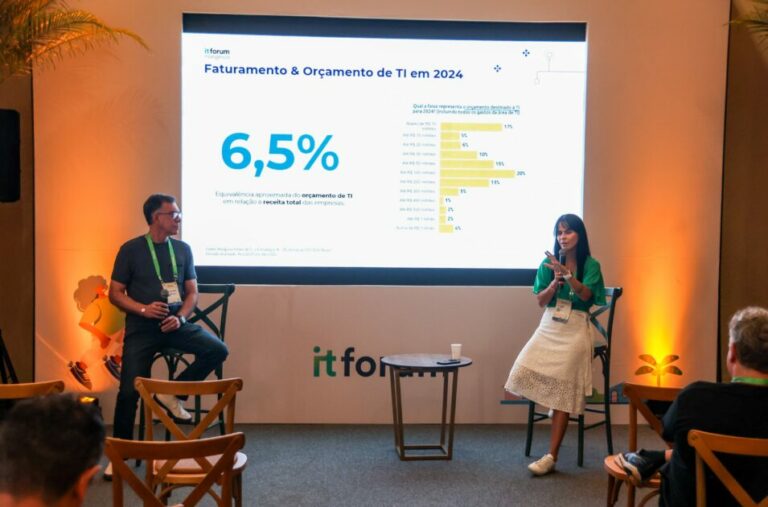 Cláudio Antônio Fontes, CIO da Solar BR Coca-Cola; e Anaterra Oliveira, CIO da Dasa