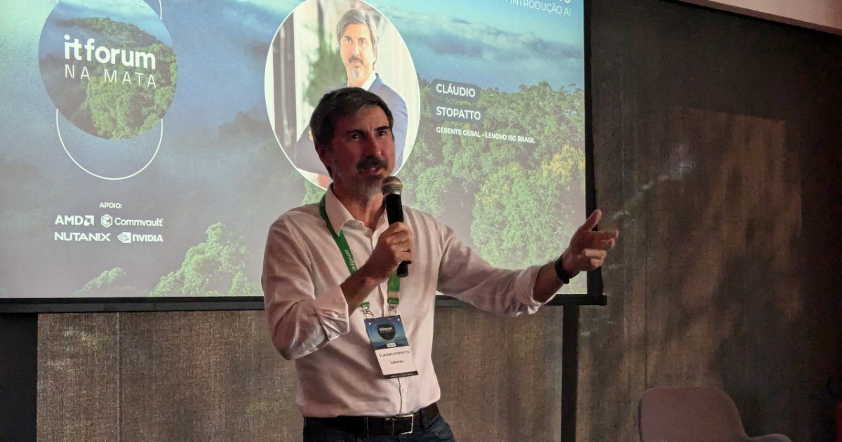 Claudio Stopatto, gerente geral da Lenovo ISG Brasil, IA, inteligência artificial