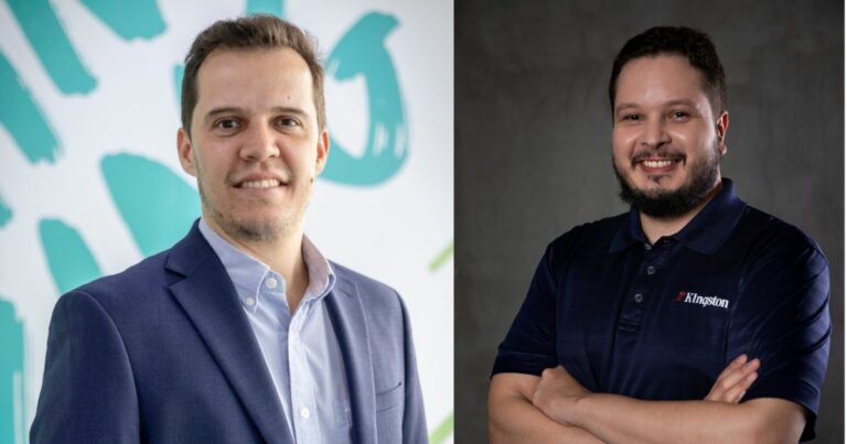 Marcio de Freitas, da Veeam Software, e Iuri Santos, gerente de tecnologia da Kingston. Fotos: Divulgação