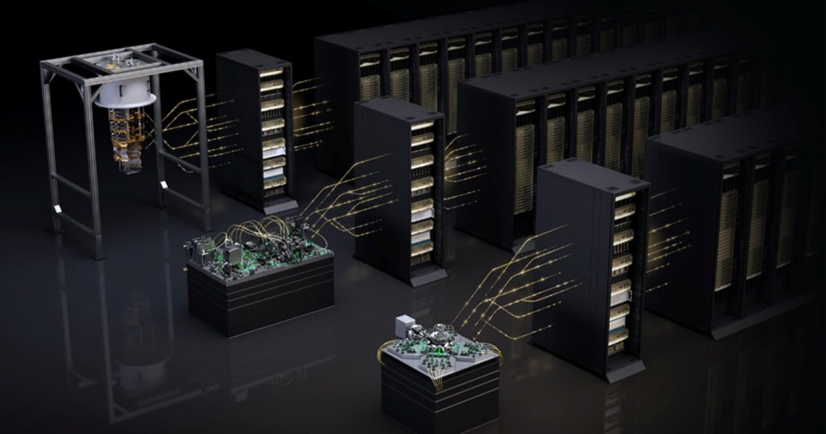 Esquema ilustra o funcionamento da arquitetura VNQLink, nvidia, computação quântica