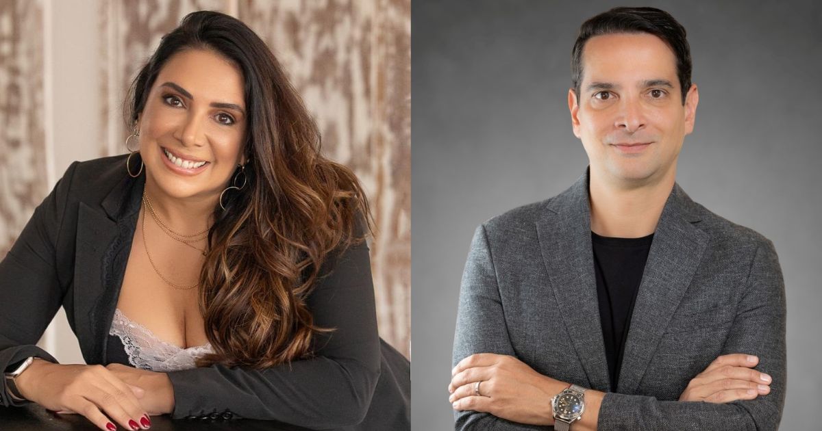 Tamaris Parreira, country director da Twilio no País, e José Eduardo Ferreira, vice-presidente regional de vendas da Twilio para a América Latina. Fotos: Divulgação