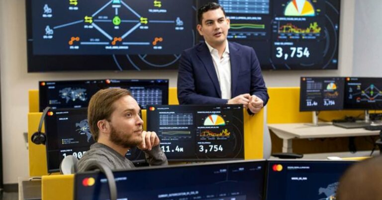 Imagem do Centro de Missão e Operações (MC&O) da Mastercard