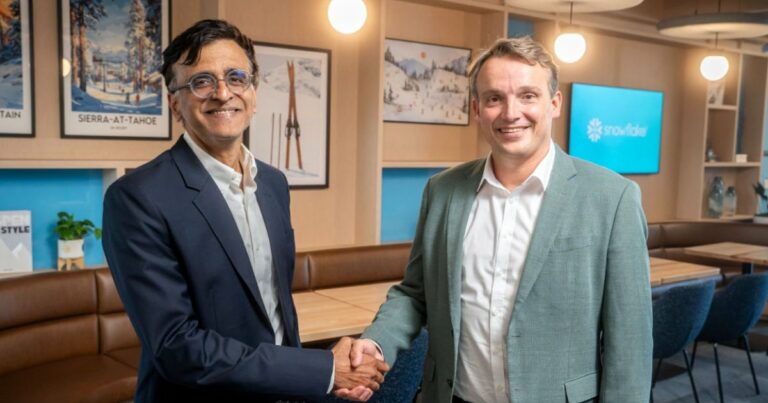Snowflake’s CEO, Sridhar Ramaswamy, and SAP’s CEO and Chairman of the Executive Board, Christian Klein