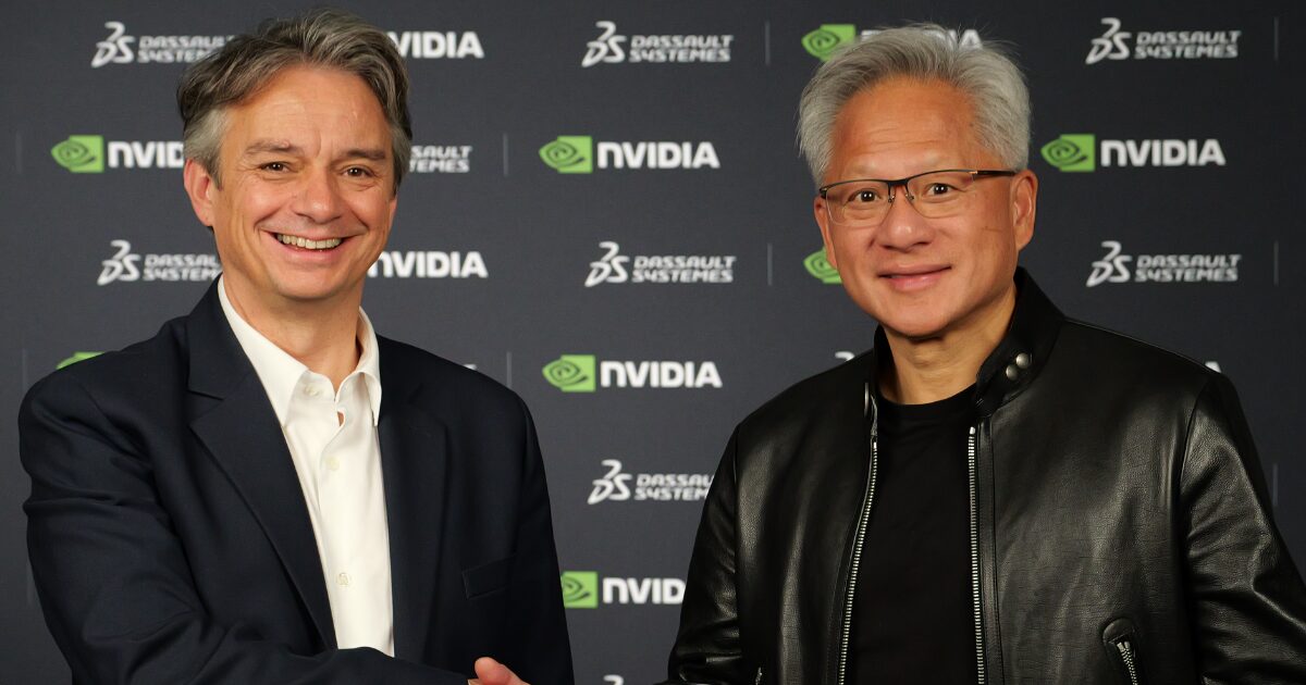 Pascal Daloz e Jensen Huang (infraestrutura, IA)